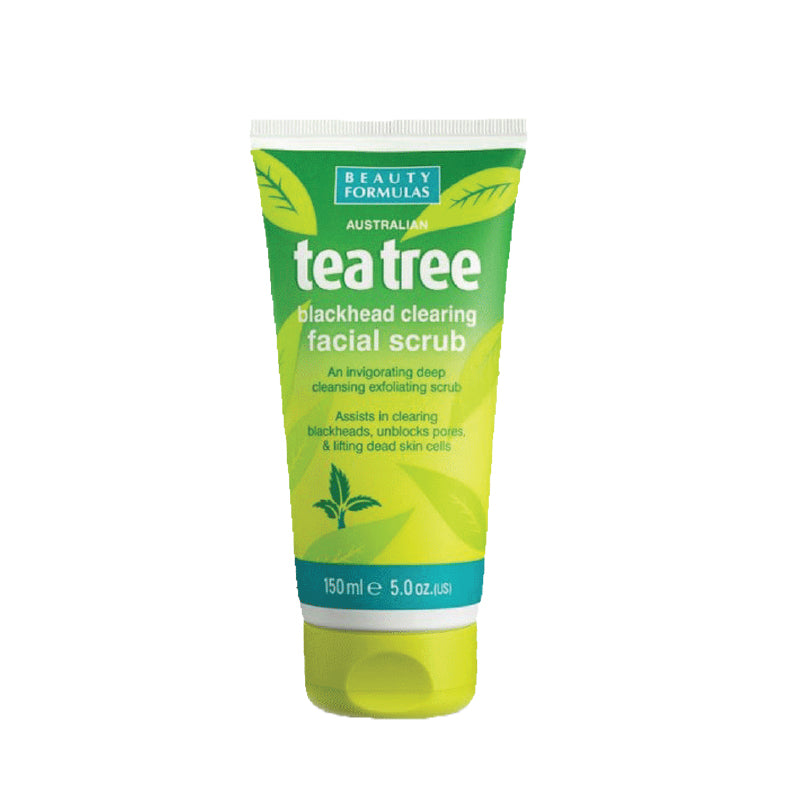 Beauty Formulas Tea Tree Blackhead Clearing Facial Scrub 150ml