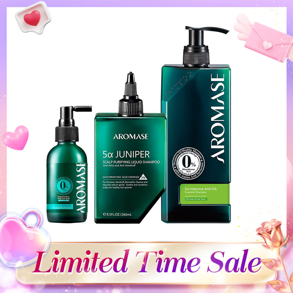 【Bundle of 3】AROMASE Oily Scalp 3-Step Set (Large)