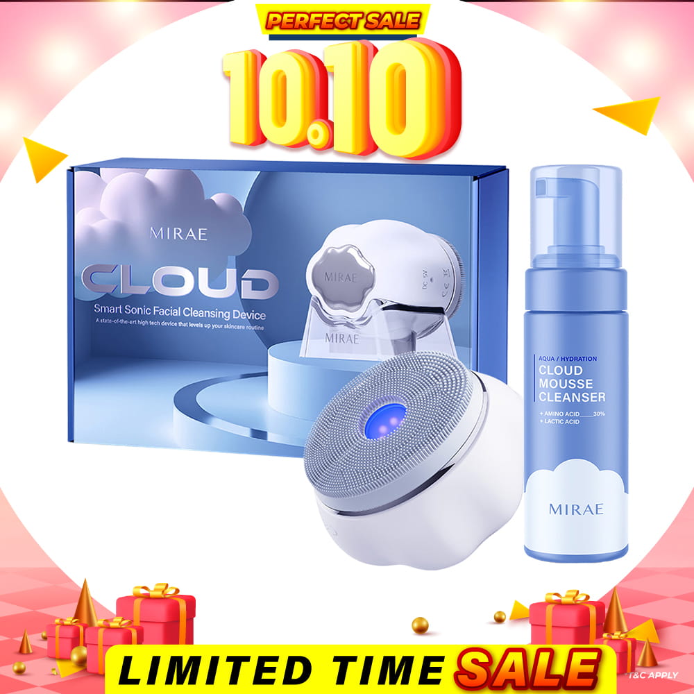 Mirae Cloud Smart Sonic Facial Cleansing Device + Cleansing Mousse 150ml