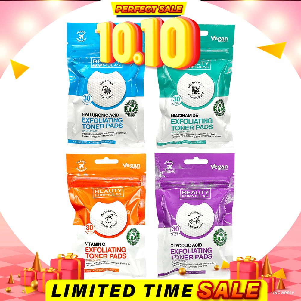Beauty Formulas Exfoliating Toner Pads 30s