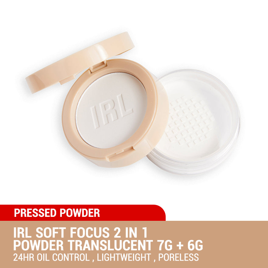 Revolution IRL Soft Focus 2 in 1 powder Translucent 7g+6g