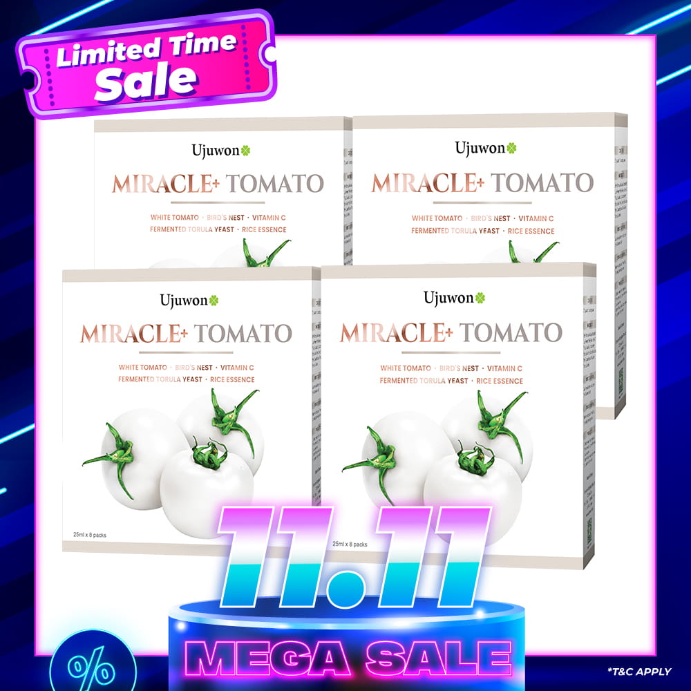 【Bundle Of 4】Ujuwon Miracle+ Tomato Skin Booster 8s x 4 Boxes