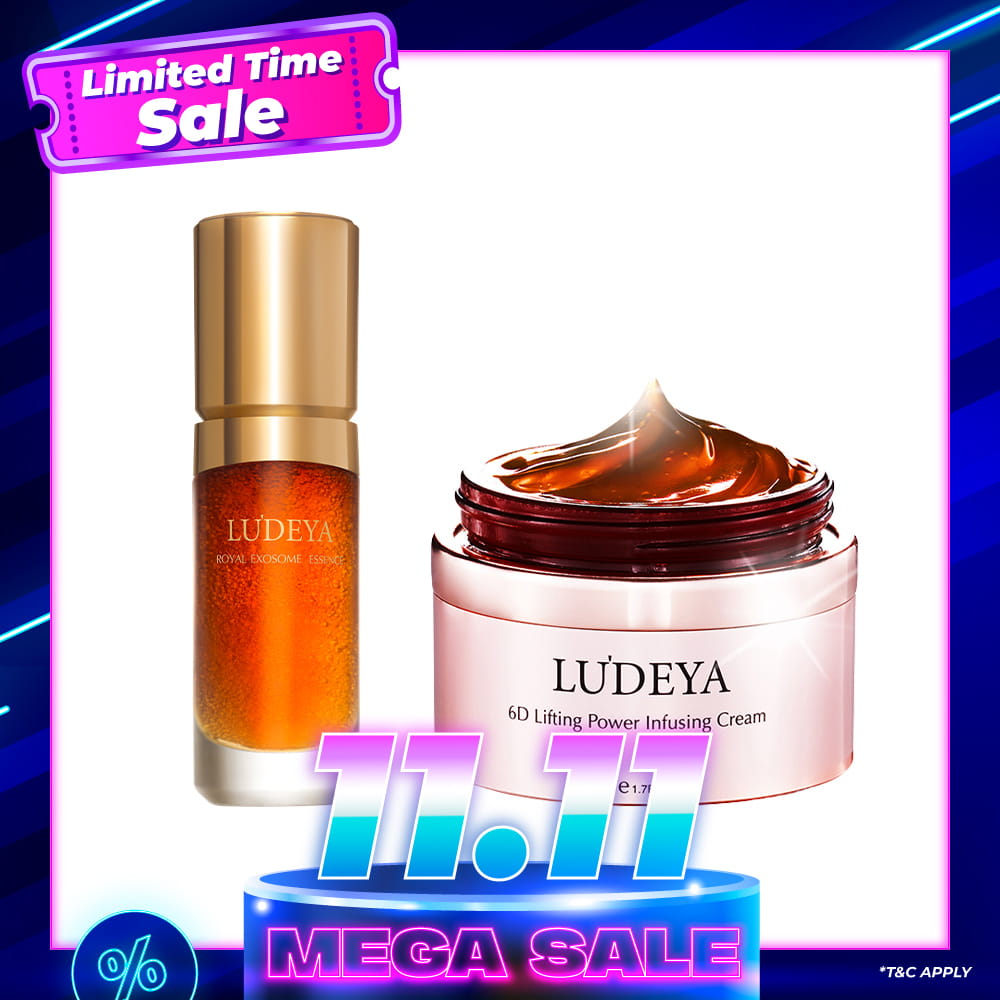 Ludeya Royal Exosome Essence 35ml + Free 6D Lifting Power Infusing Cream 50g