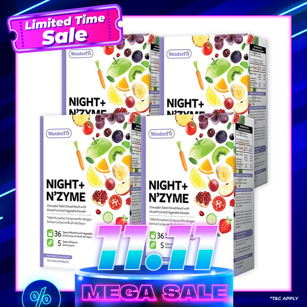 【Bundle Of 4】Wonderfit Night + Nzyme 30s x 4 Boxes