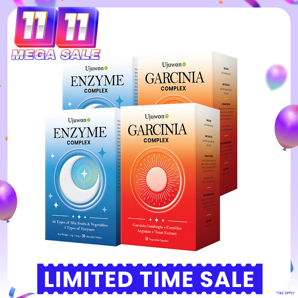 【Bundle of 4】Ujuwon Enzyme Complex 30s x 2 Boxes + Garcinia Complex 30s x 2 Boxes