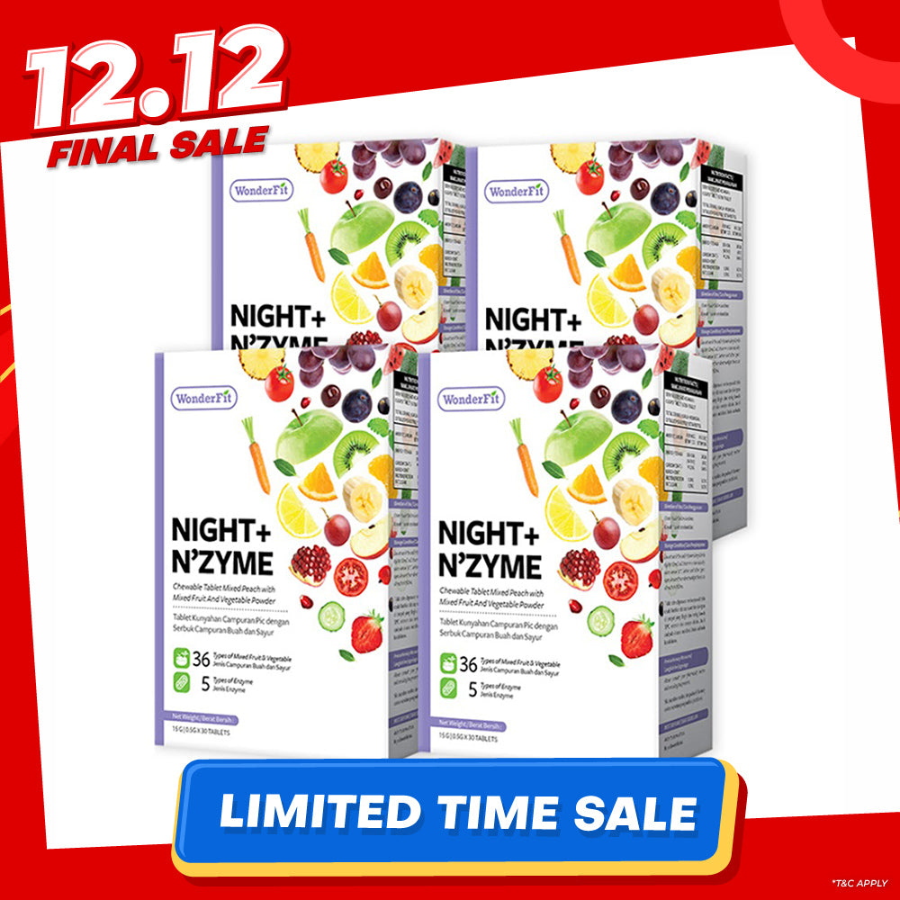 【Bundle Of 4】Wonderfit Night + Nzyme 30s x 4 Boxes