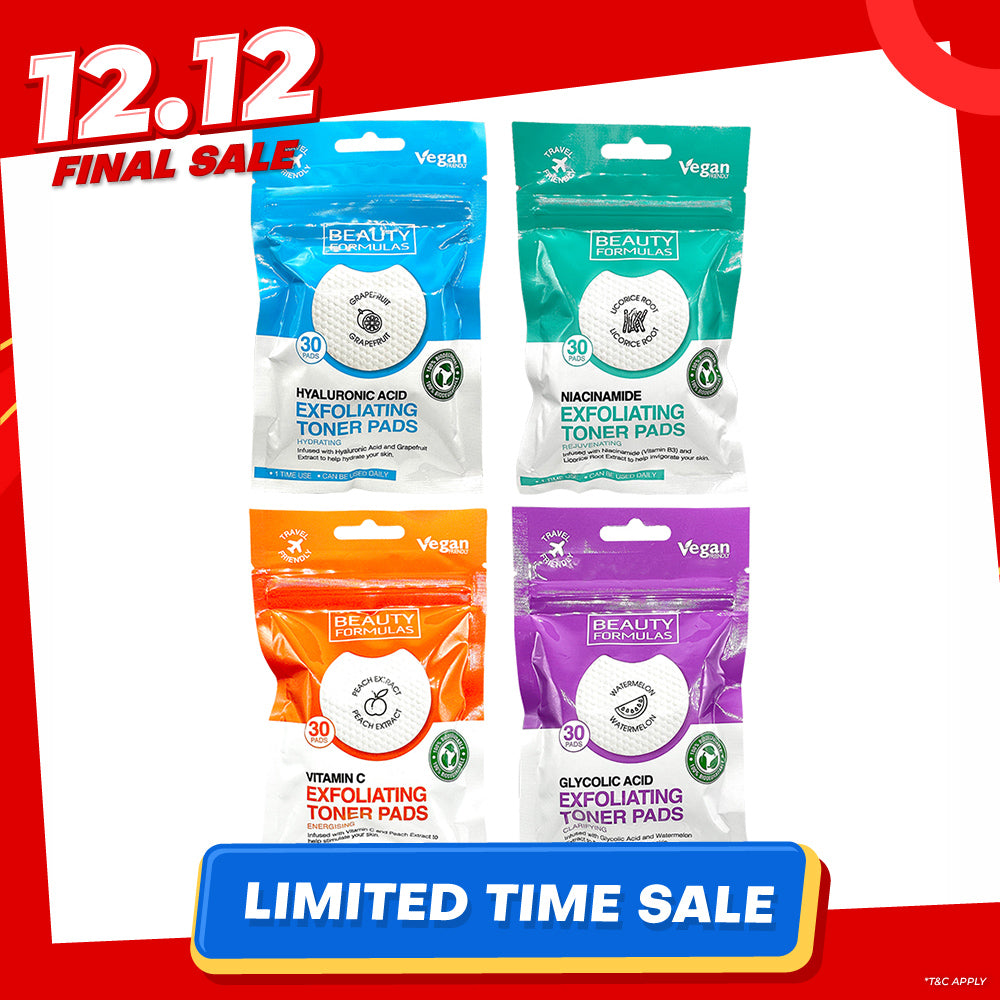 Beauty Formulas Exfoliating Toner Pads 30s