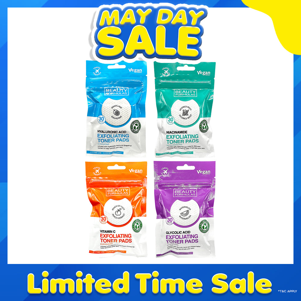Beauty Formulas Exfoliating Toner Pads 30s