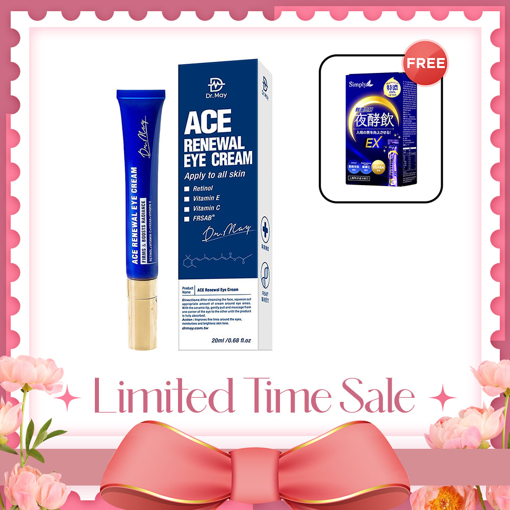 Dr May ACE Renewal Eye Cream 20ml + Free Simply Concentrated Brightening Night Enzyme Drink x 1 Box
