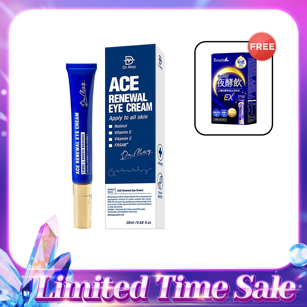 Dr May ACE Renewal Eye Cream 20ml + Free Simply Concentrated Brightening Night Enzyme Drink x 1 Box