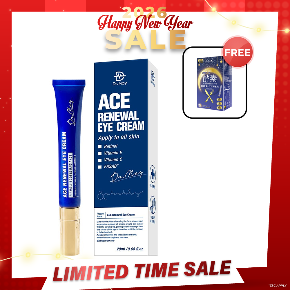 Dr May ACE Renewal Eye Cream 20ml FREE Simply Night Metabolism Enzyme Tablet 30s