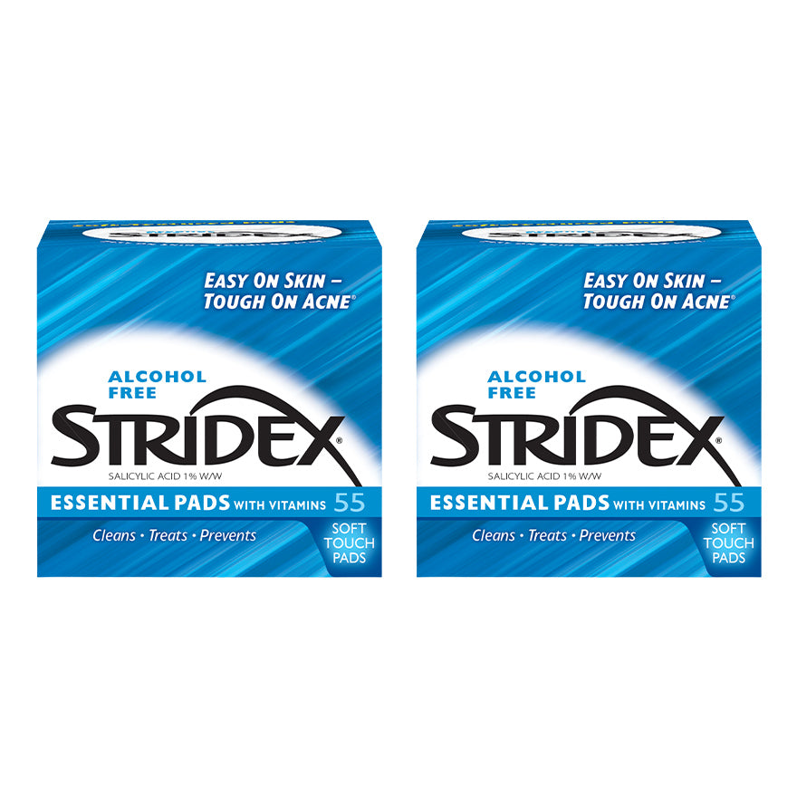 Stridex Essential Pads with Vitamins 55s x 2 Boxes