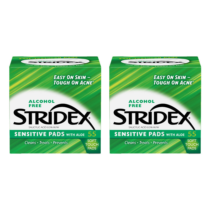 Stridex Acne Control Pads with Salicylic Acid (Sensitive) 55s x 2 Boxes
