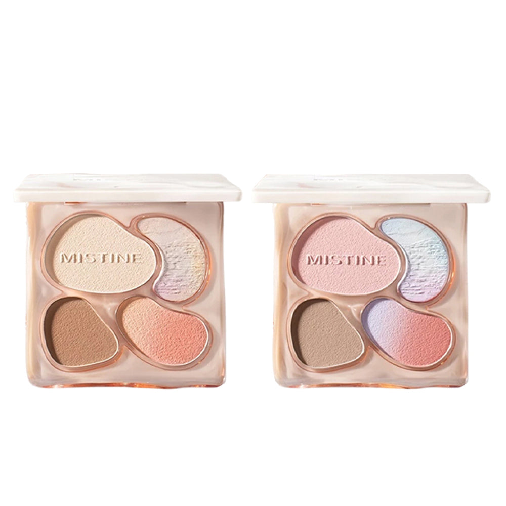 Mistine Thai Latte Blush Contour Palette 12g (01 [Palm Sunlight] / 02 [Coastal Fireworks] )