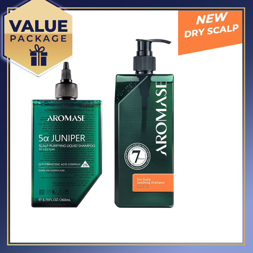 【Bundle of 2】 AROMASE Dry & Flacky Scalp 2-Step Set (Large)