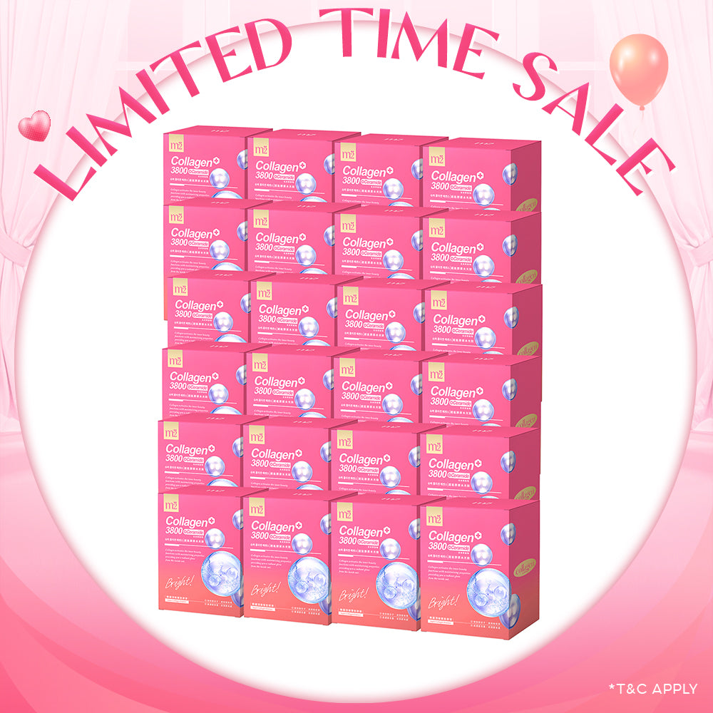 【6 Months Supply Set】M2 Super Collagen 3800 + Ceramide Drink 8s x 24 Boxes