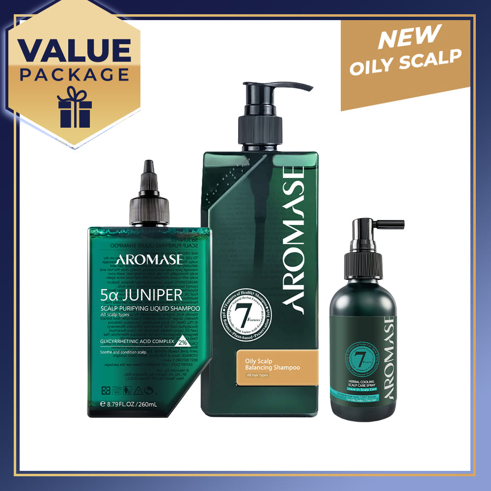 【Bundle of 3】AROMASE Oily Scalp(NEW Upgrade) 3-Step Set (Large)