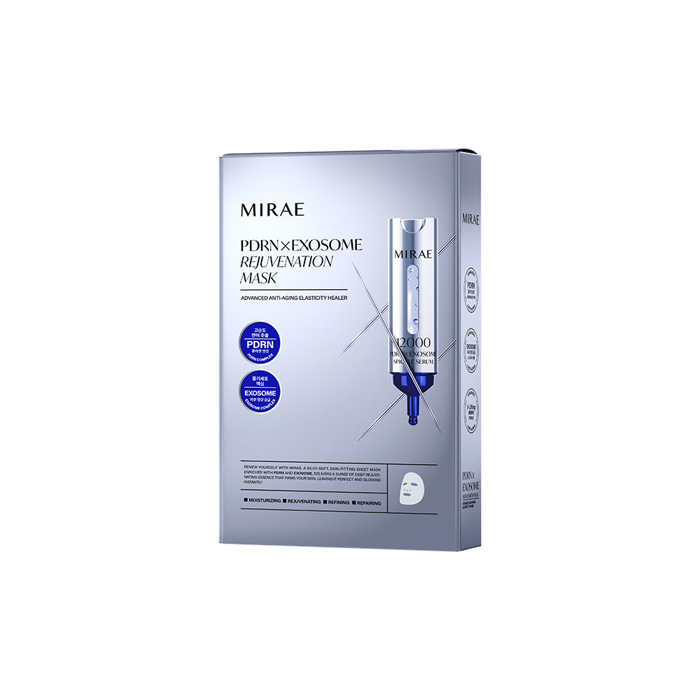 Mirae PDRN x Exosome Rejuvenation Mask 3s | Anti-Aging Repair | 30ml Essence | Firm & Glow Skin