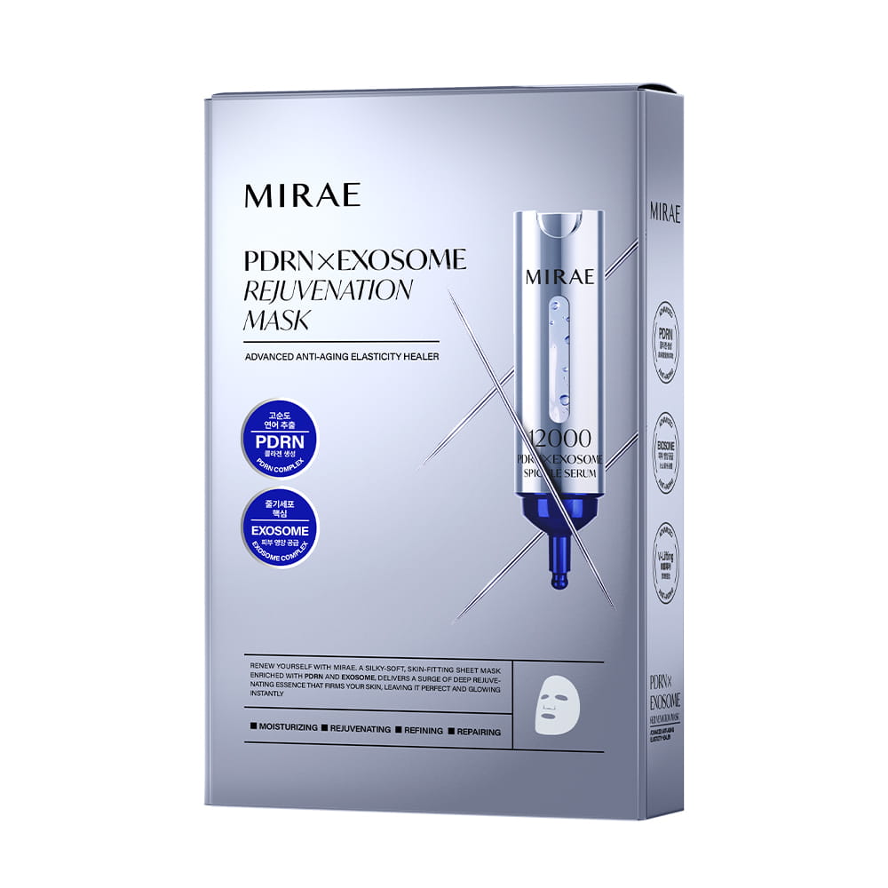 Mirae PDRN x Exosome Rejuvenation Mask 3s | Anti-Aging Repair | 30ml Essence | Firm & Glow Skin