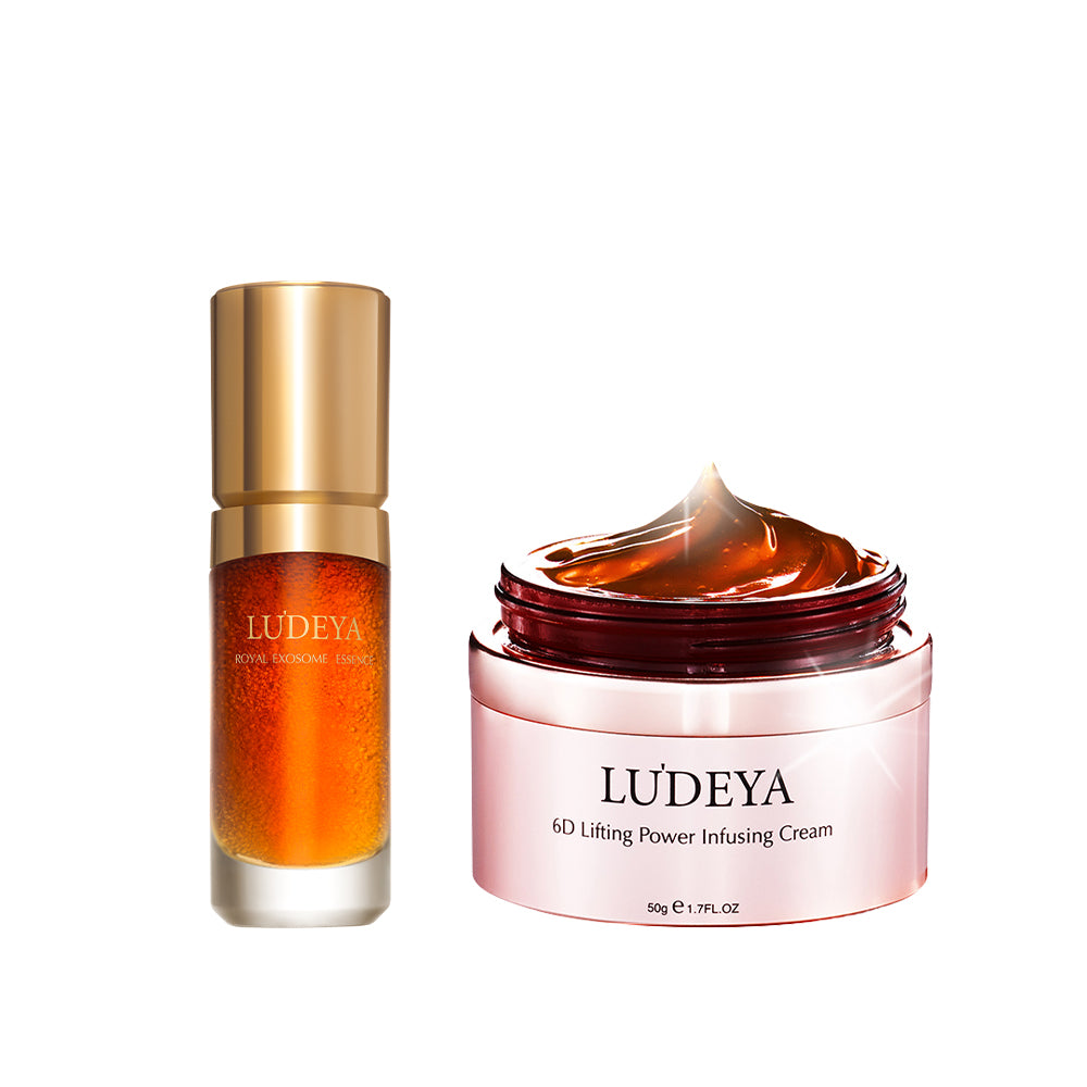 Ludeya Royal Exosome Essence 35ml + Free 6D Lifting Power Infusing Cream 50g