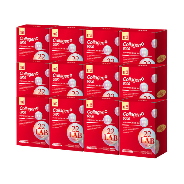【Bundle of 12】M2 22Lab Super Collagen Drink (6000mg 8s / Night + Gaba 8s / 3800 + Ceramide / 3800+Pearl Nest 8s) x 12 Boxes