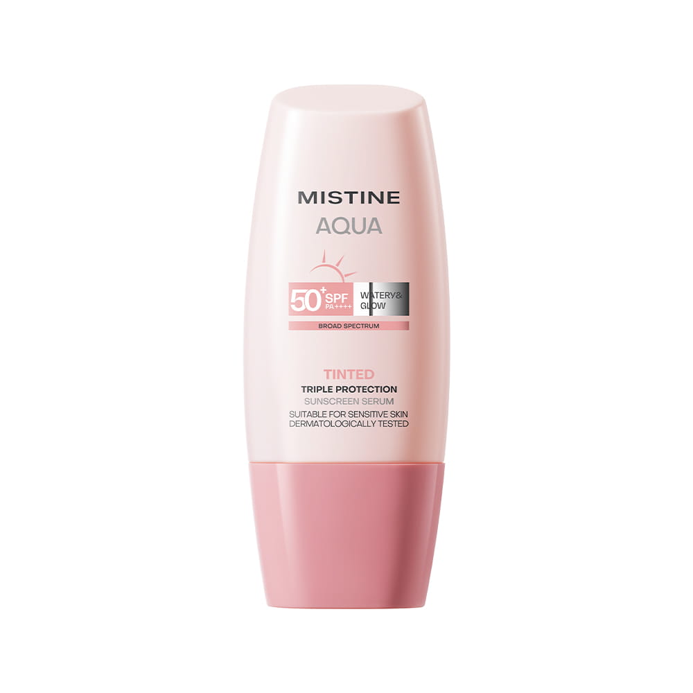 Mistine Aqua Base Triple Protection Watery Glow Tinted Sunscreen Serum Natural SPF50+ PA++++ 40ml