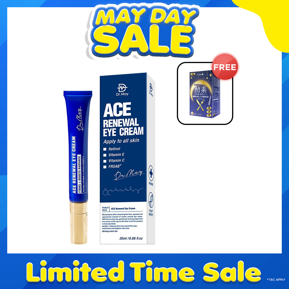Dr May ACE Renewal Eye Cream 20ml FREE Simply Night Metabolism Enzyme Tablet 30s