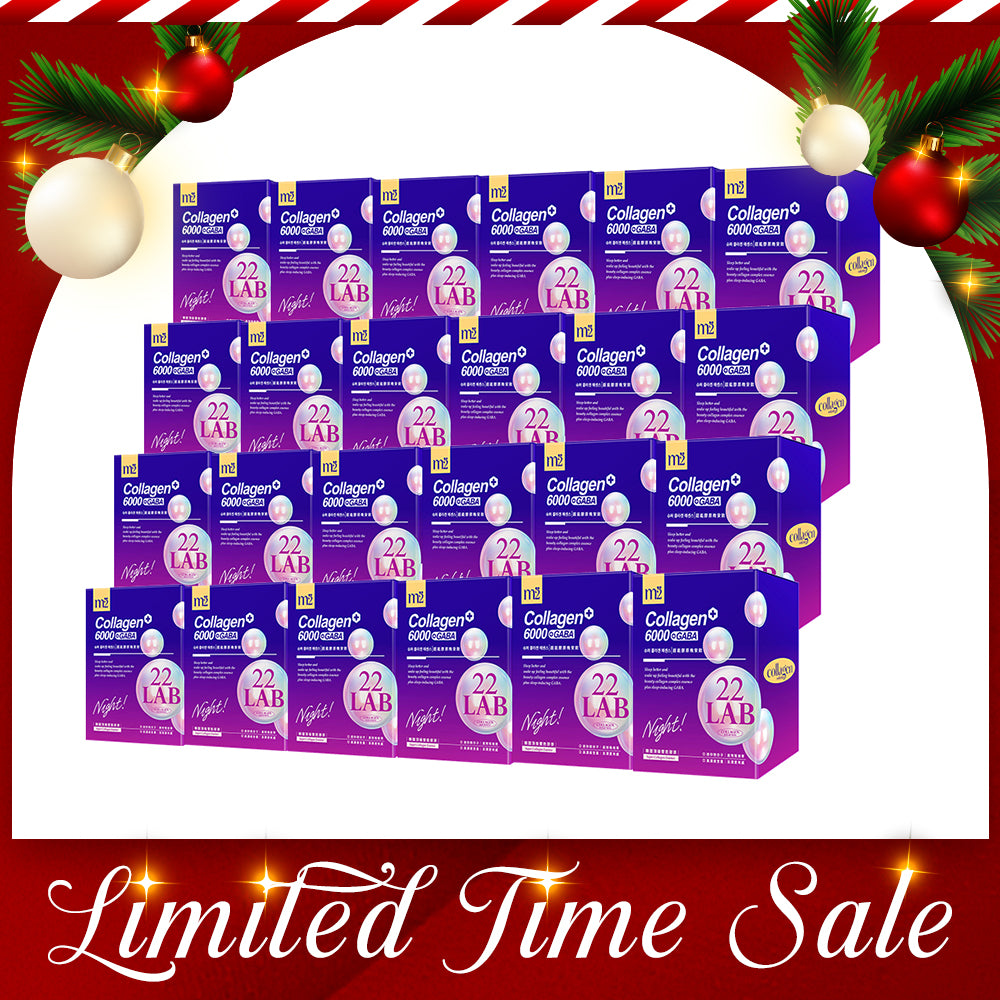 【Bundle of 24】M2 22 Lab Super Collagen Night Drink + GABA 8s x 24 Boxes