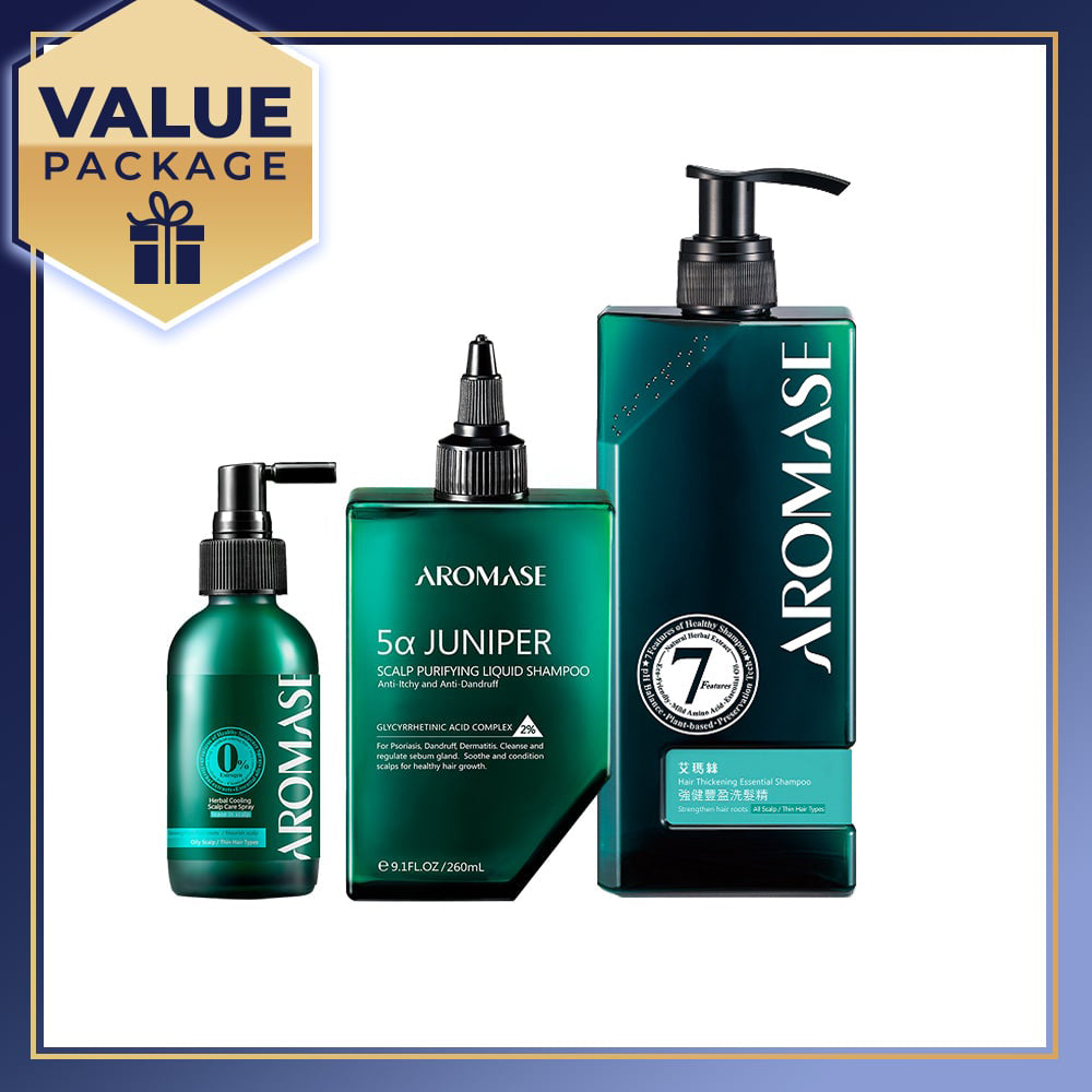 【Bundle of 3】AROMASE Hair Growth 3-Step Set (Large)