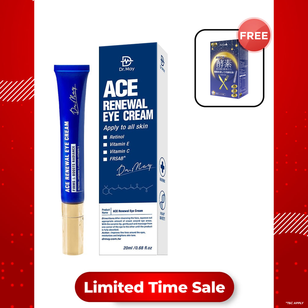 Dr May ACE Renewal Eye Cream 20ml FREE Simply Night Metabolism Enzyme Tablet 30s