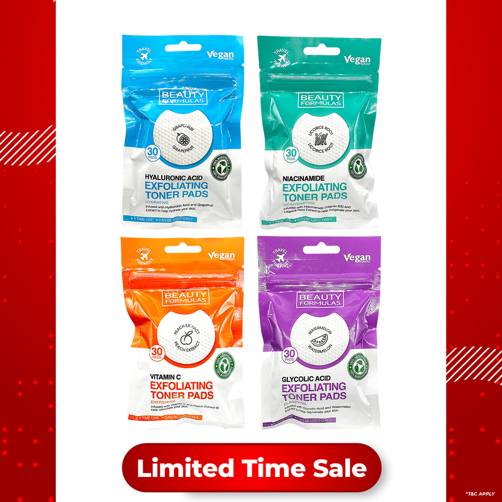 Beauty Formulas Exfoliating Toner Pads 30s