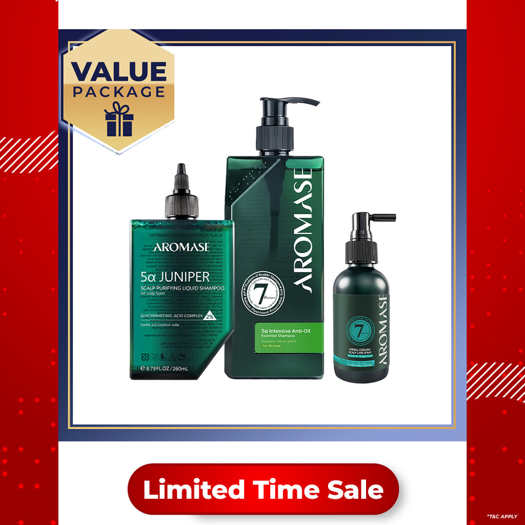 【Bundle of 3】AROMASE Anti-Oil 3-Step Set (Large)