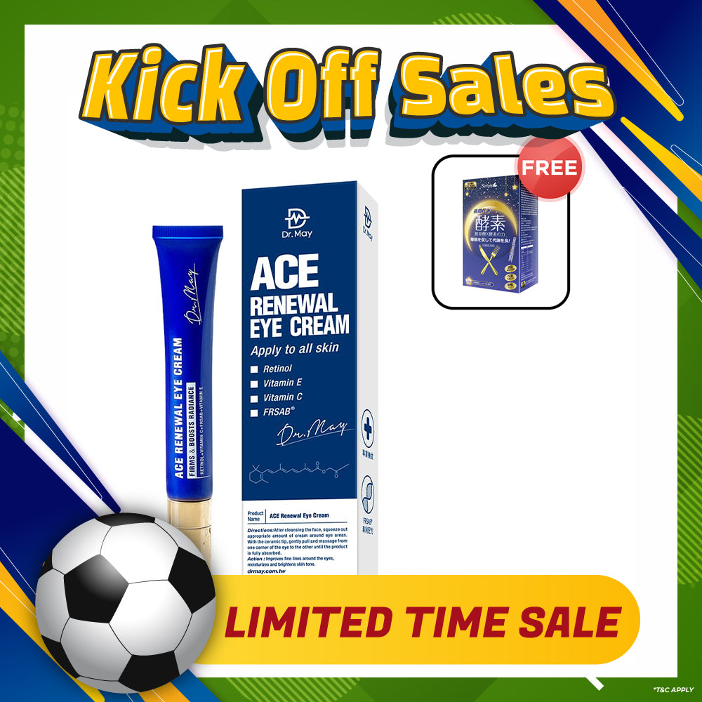 Dr May ACE Renewal Eye Cream 20ml FREE Simply Night Metabolism Enzyme Tablet 30s