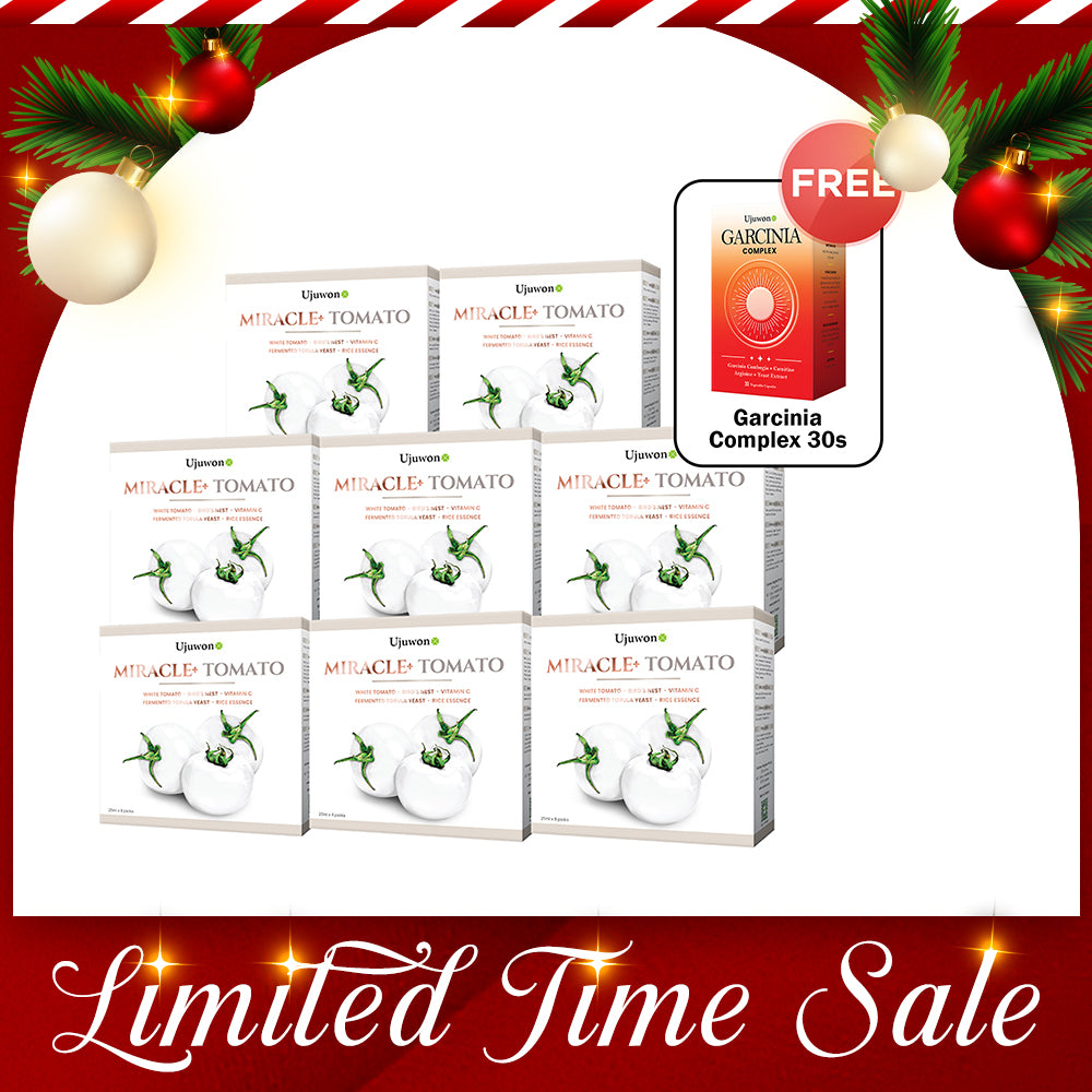 【Bundle Of 8】Ujuwon Miracle+ Tomato Skin Booster 8s x 8 Boxes + FREE Garcinia Complex 30