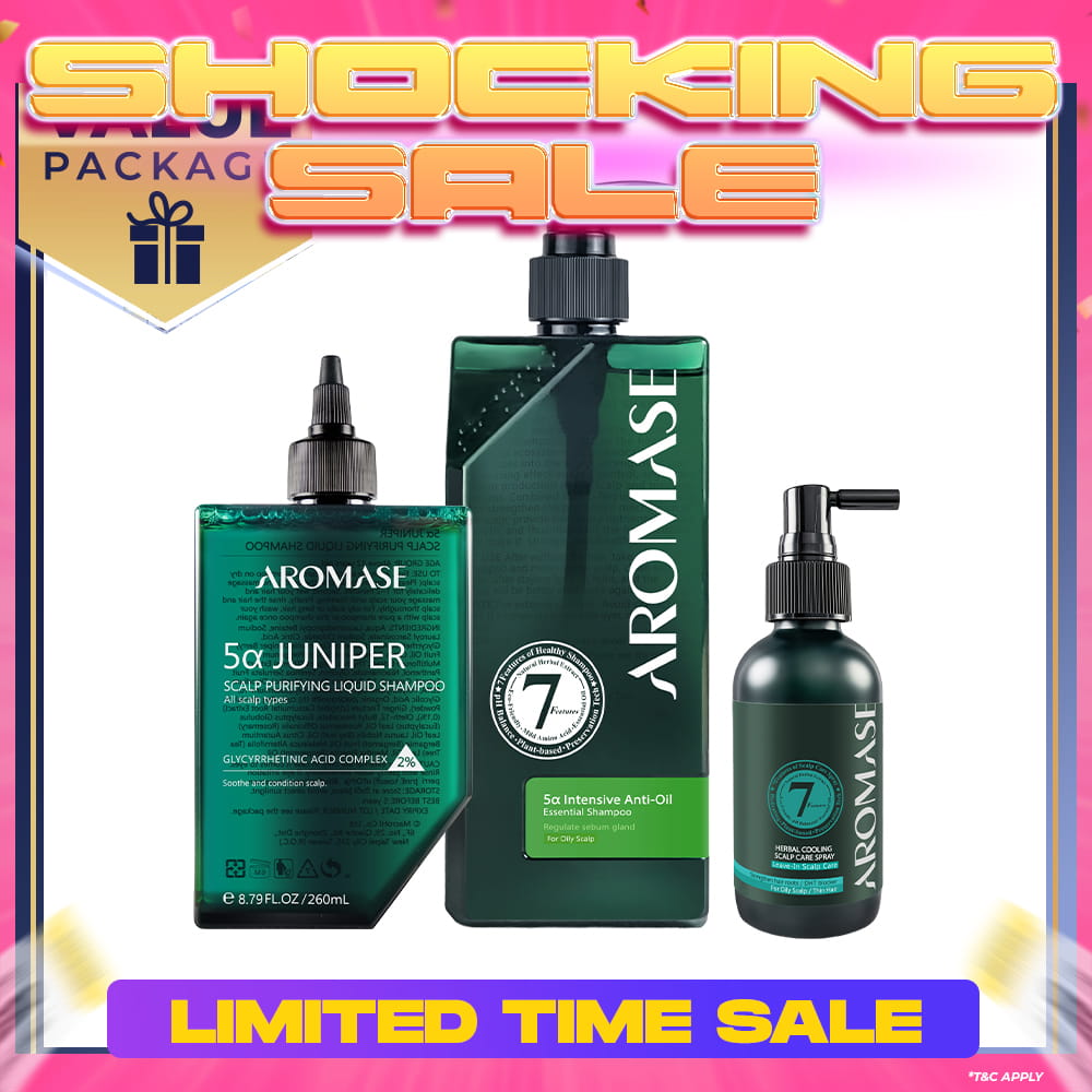 【Bundle of 3】AROMASE Anti-Oil 3-Step Set (Large)