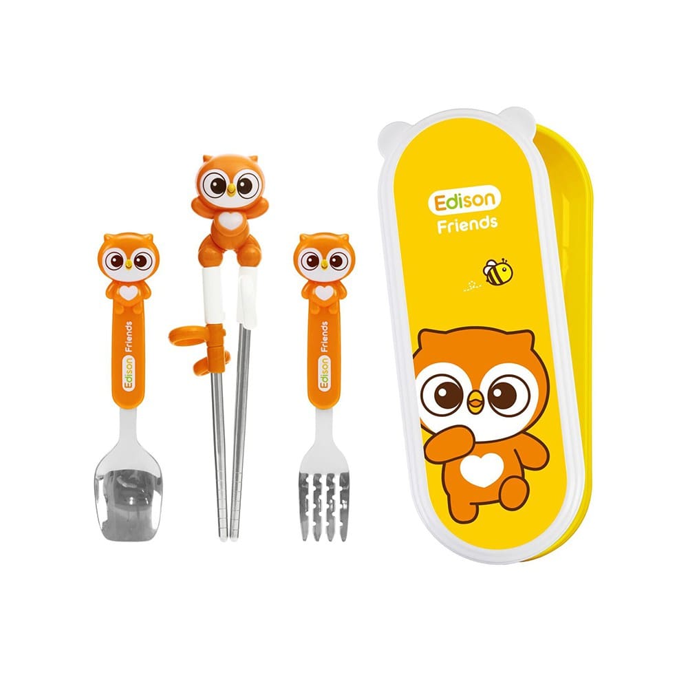 Edison Friends Chopsticks Easy Hard Case Set With Fork- Right – iQueen