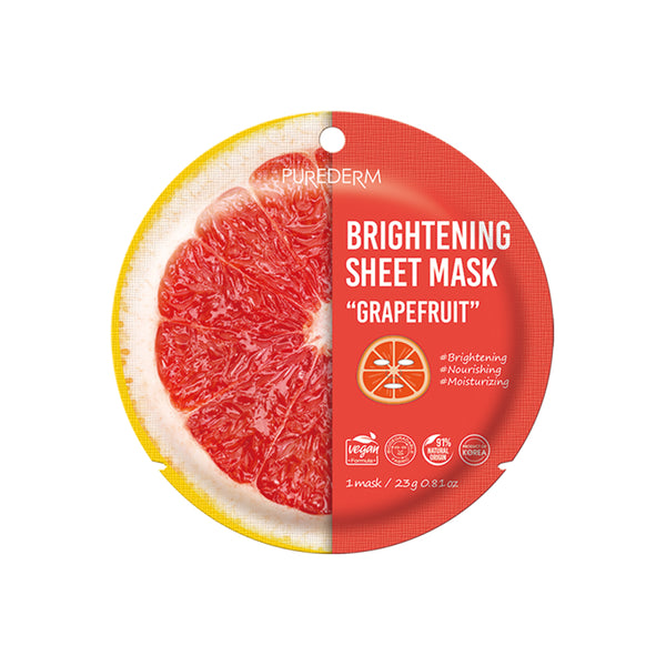 Purederm Sheet Mask 1s (Grapefruit / Watermelon)