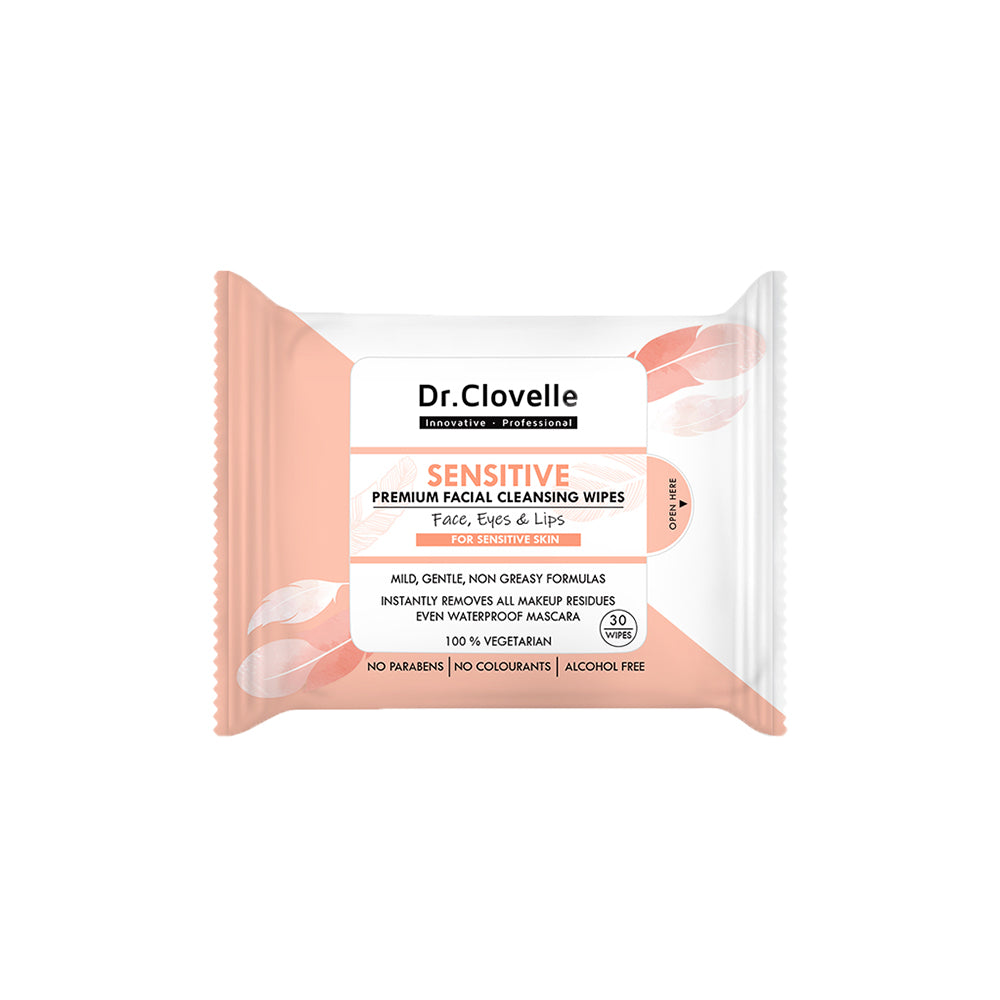 Dr Clovelle Sensitive Premium Facial Cleansing Wipes 30s