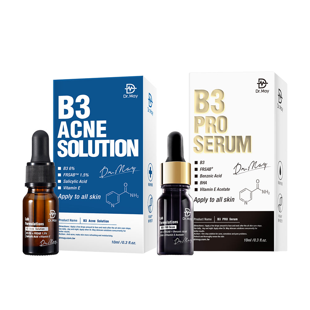 Dr May B3 Pro Serum 10ml + B3 Acne Solution Serum 10ml