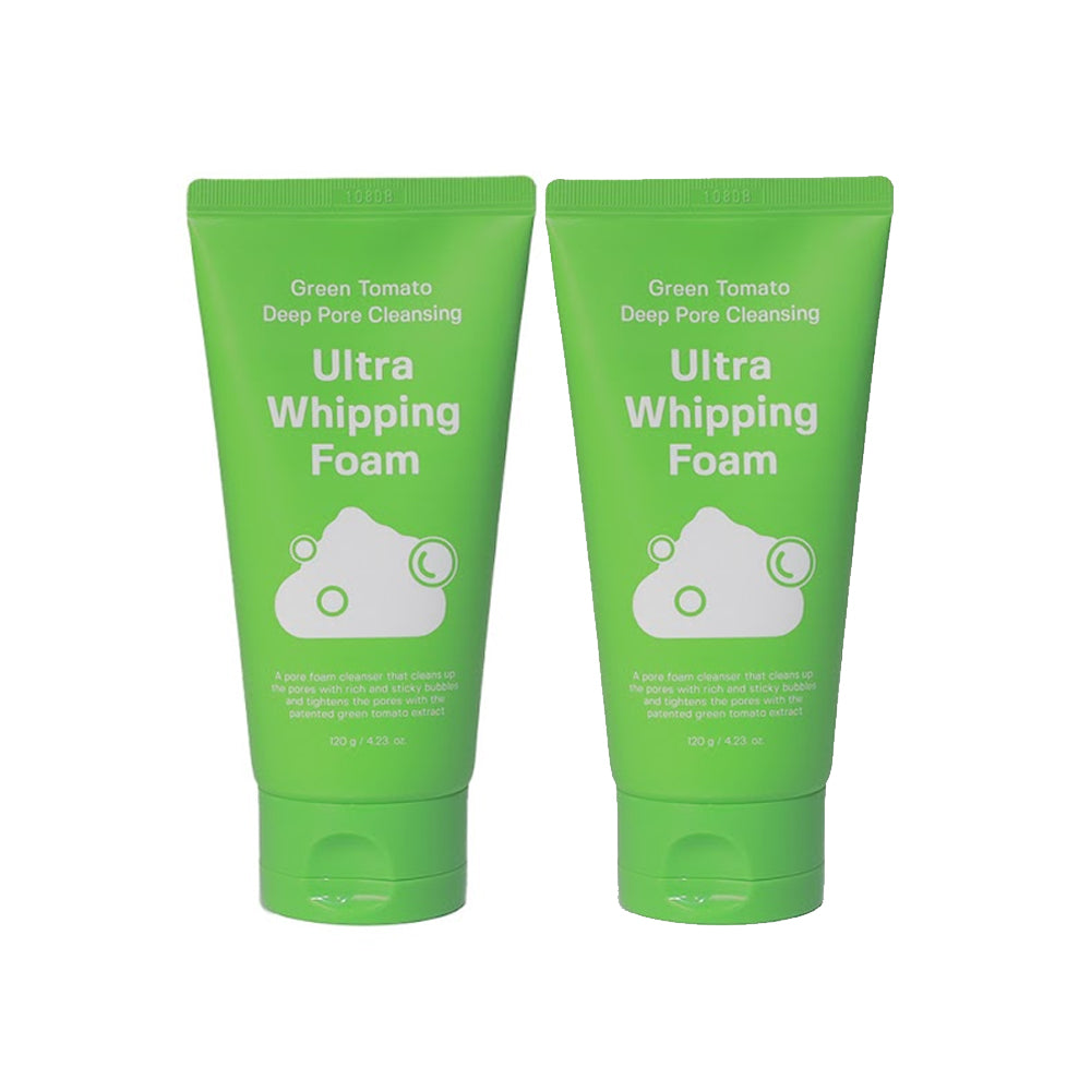 Sungboon Editor Green Tomato Deep Pore Cleansing Ultra Whipping Foam 120ml x 2pcs