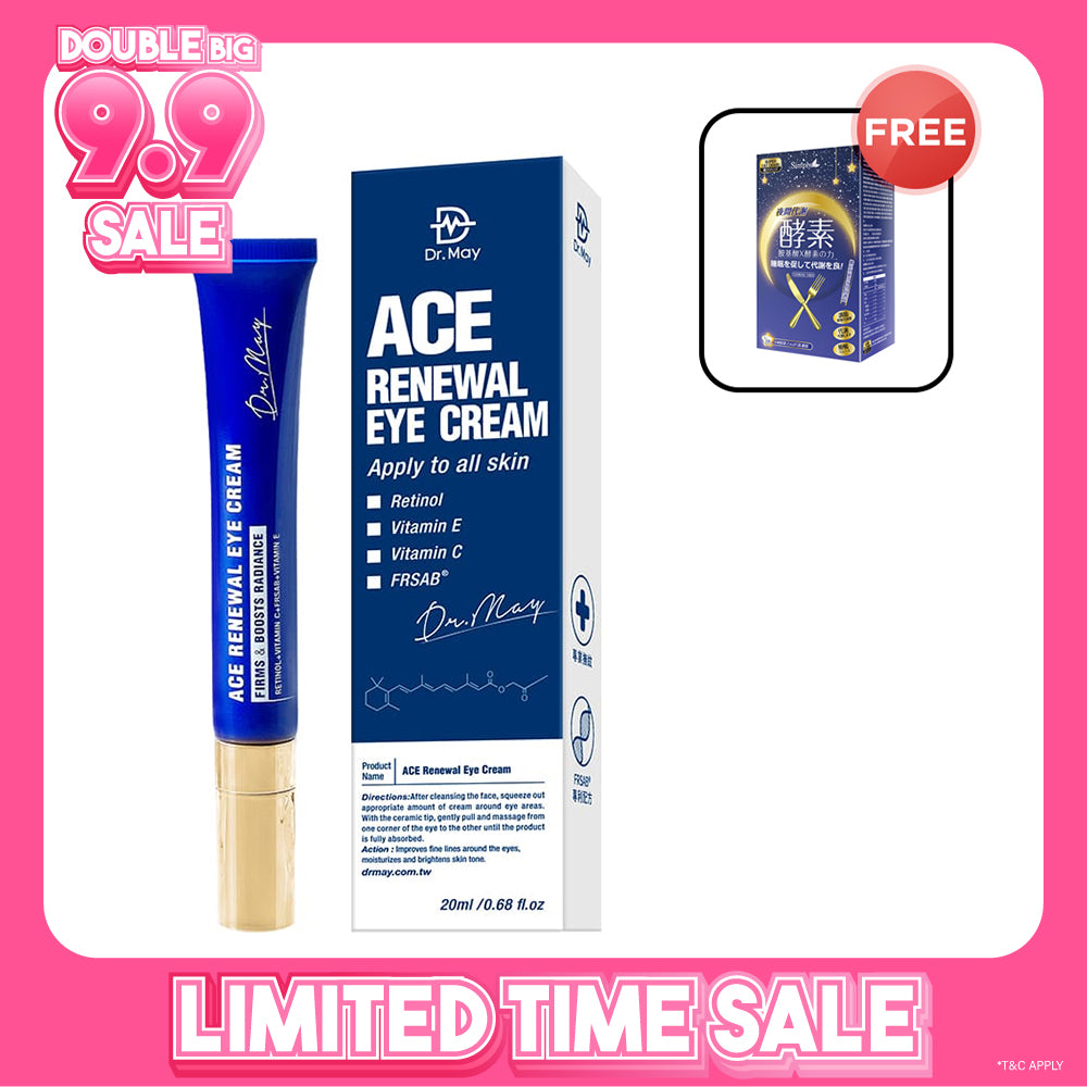 Dr May ACE Renewal Eye Cream 20ml FREE Simply Night Metabolism Enzyme Tablet 30s
