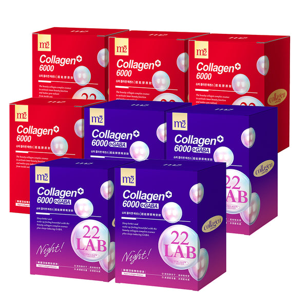 【Bundle Of 8】M2 22LAB Super Collagen Night Drink + GABA 8s x 4 Boxes + Super Collagen Drink 8s x 4 Boxes