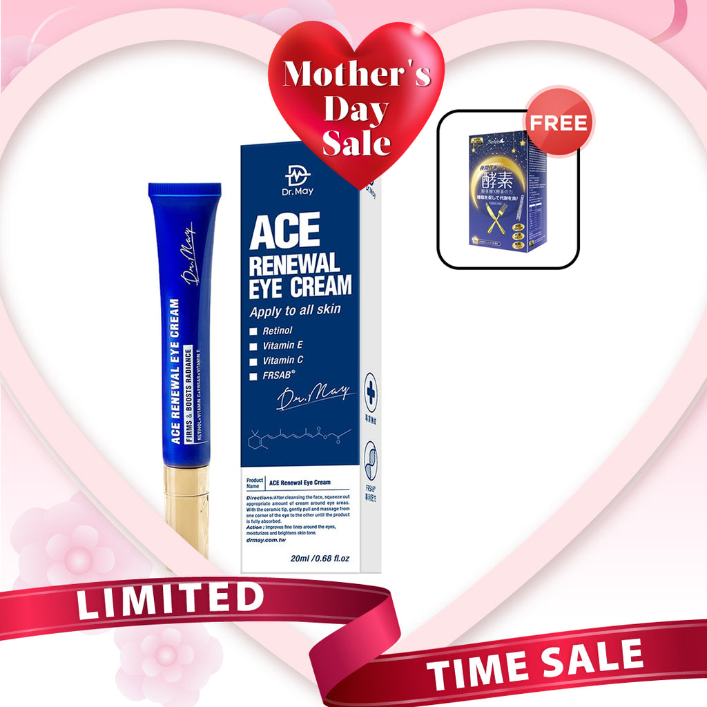 Dr May ACE Renewal Eye Cream 20ml FREE Simply Night Metabolism Enzyme Tablet 30s