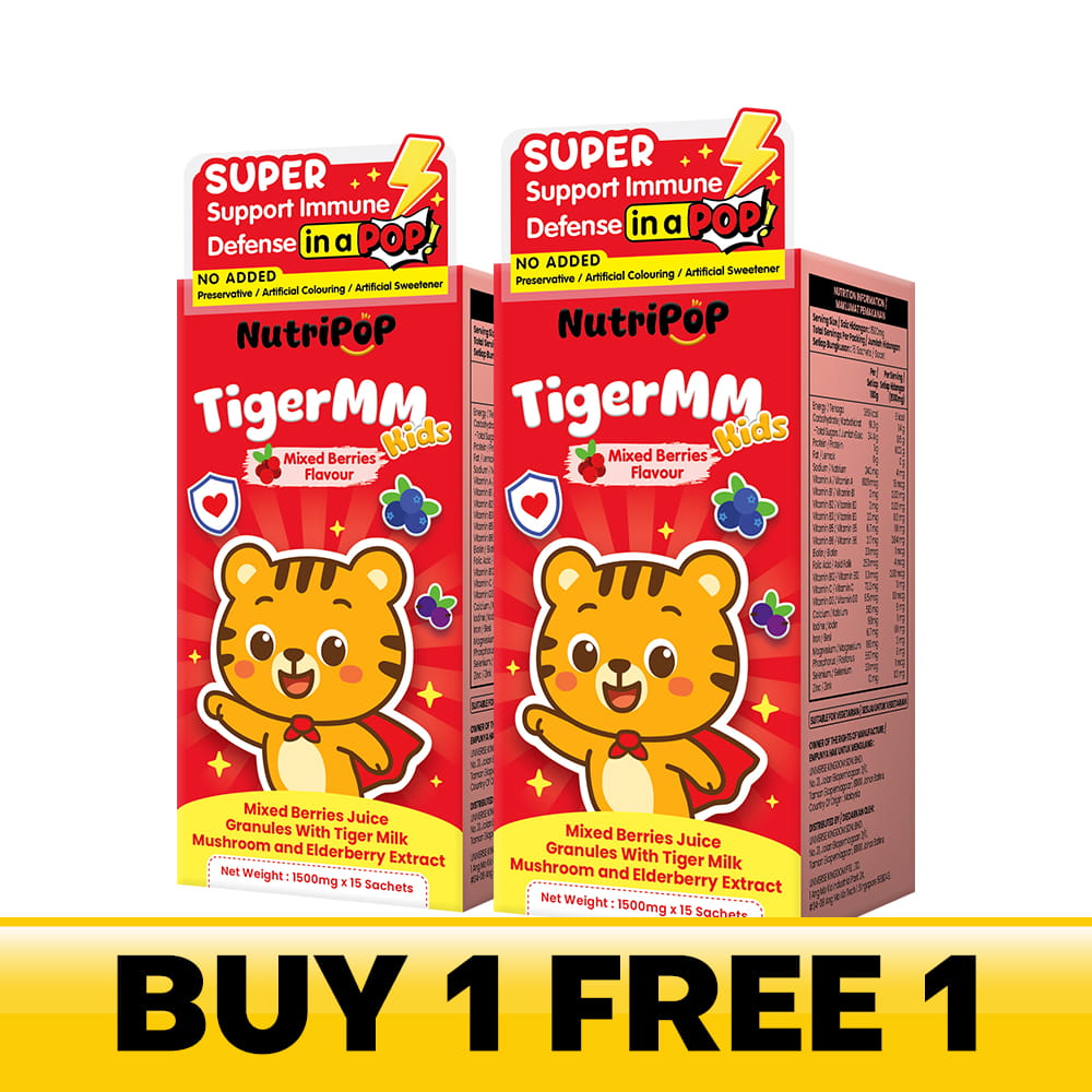NutriPOP TigerMM Kids Red in a POP 15s x 2 Boxes