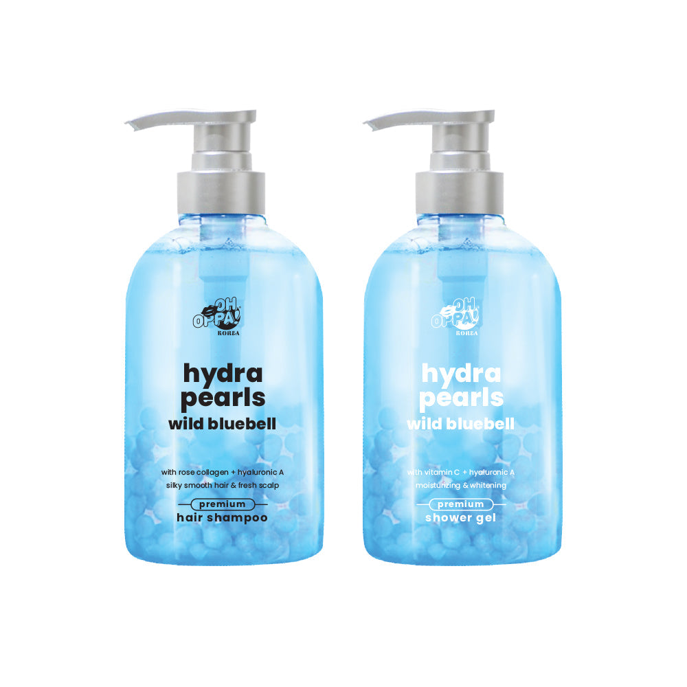 【Gift】Oh Oppa Hydra Pearls Wild Bluebell Shampoo 500ml + Shower Gel 500ml