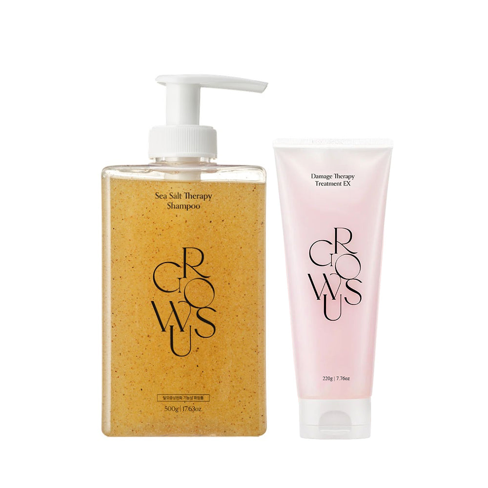 Growus Damage Therapy Hair Treatment EX 220ml + Sea Salt Therapy Shampoo 500ml