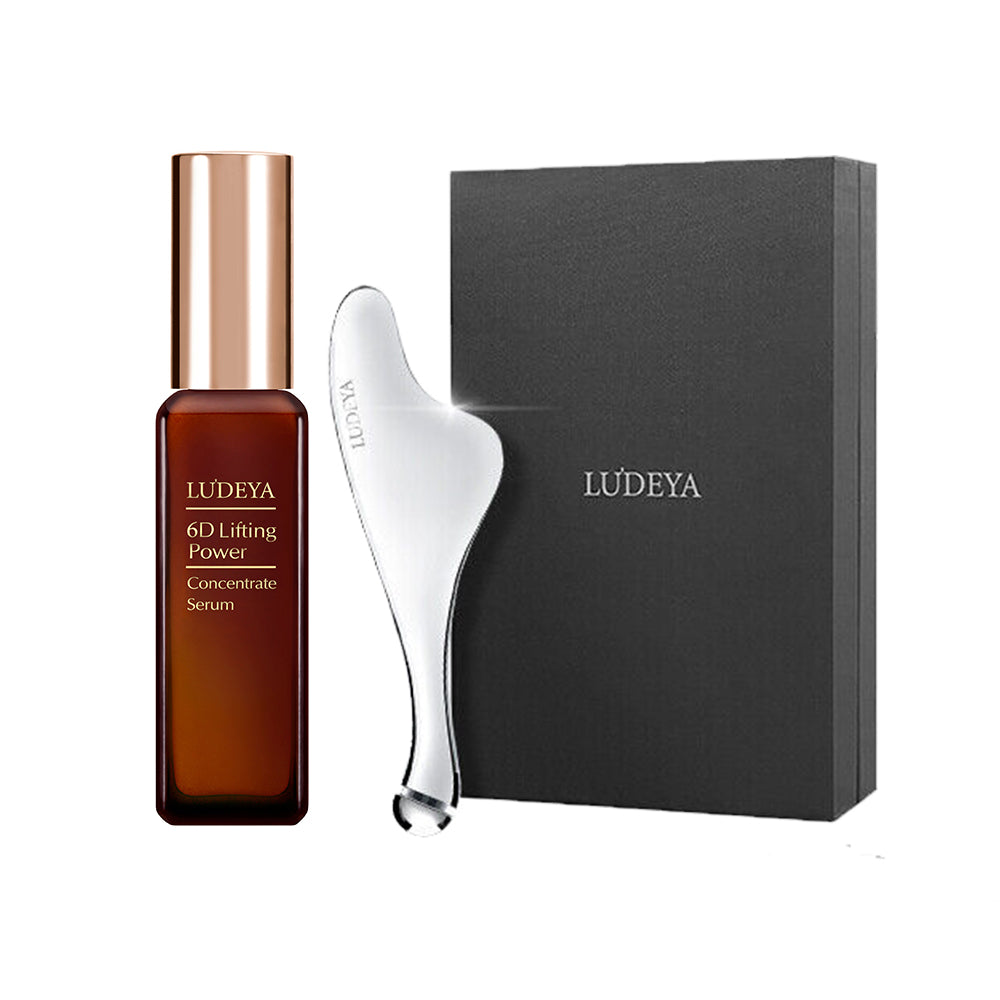 Ludeya 2nd Generation Microcurrent Lifting Massaging Poller + 6D Lifting Power Concentrate Serum 30ml