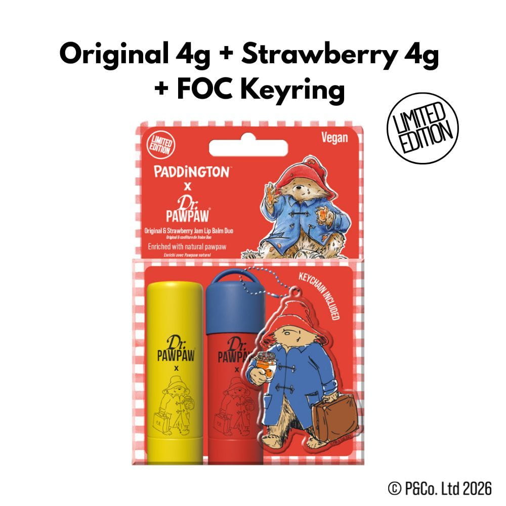Dr Paw Paw Paddington Bear Keyring Original + Strawberry Jam 2 x 4g