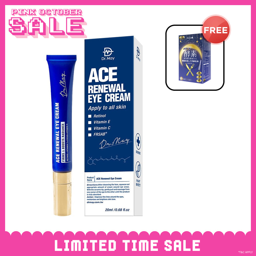 Dr May ACE Renewal Eye Cream 20ml FREE Simply Night Metabolism Enzyme Tablet 30s