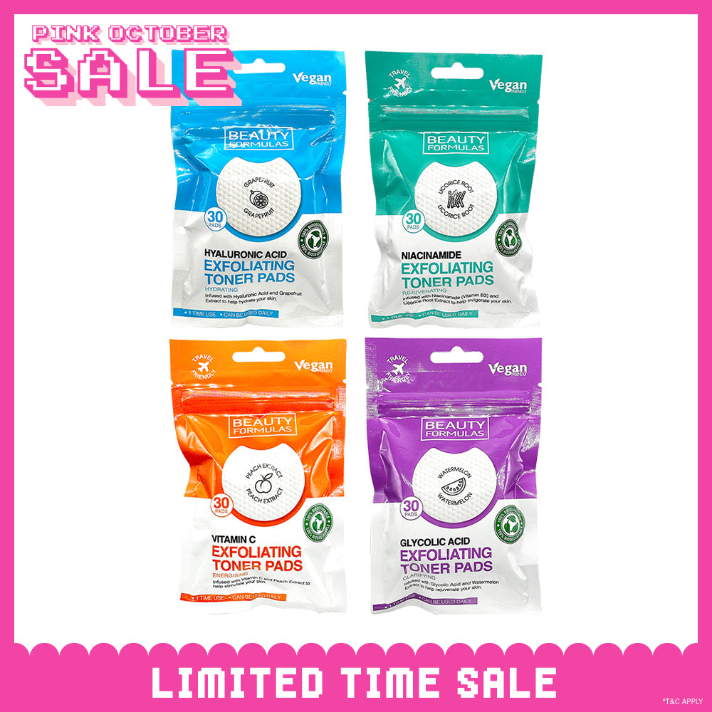 Beauty Formulas Exfoliating Toner Pads 30s